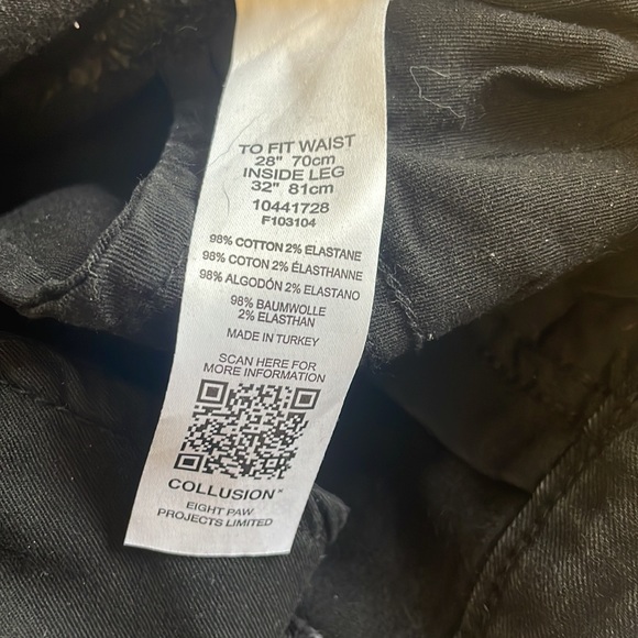 ASOS Collusion black faded flare jeans - Picture 5 of 5